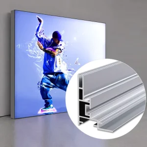High Purity Aluminum Alloy 60mm Depth SEG Fabric Frames For Frameless Light Box Lightweight Slim Retail Graphic Display Frame