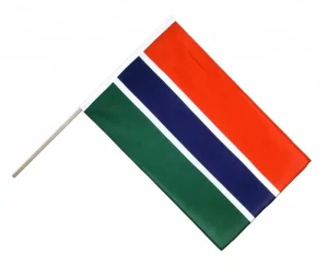High Quality 100% Polyester Custom Gambia Handheld Flag for Decoration & Advertising Quality Promotional Flags & Banners