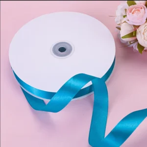 High Quality 100% Polyester Satin Silk Ribbons Single Double Face Customized Color for Festival Decoration Gift 100 Yards MOQ