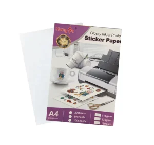 High Quality 115gsm 135gsm 150gsm A4 Inkjet Glossy Self Adhesive Sticker Photo Paper