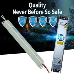 High Quality 12V 60W Ultra Slim LED Strip Power Supply IP20 LED Driver Transformer Indoor Ultra Thin Lighting Box 12V 60W 400W