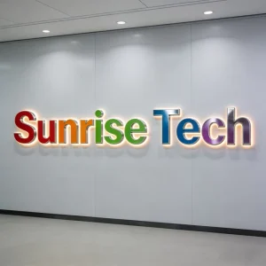 High Quality 3D Acrylic Metal Halo LED Luminous Alphabet Letters with IP65 Waterproof Rating