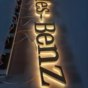 High Quality 3D LED Letter LED Strips for Company Advertising Stainless Steel Acrylic Material Car Mall Hospitals Parks Schools