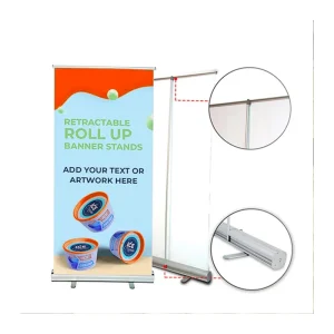 High Quality Aluminum Alloy Roll up Banner Stand Portable Stable Reusable for Trade Show Outdoor Display