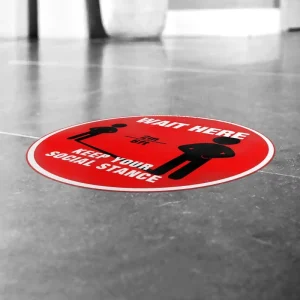 High Quality Anti Slip Self Adhesive PVC Sign Marble Tile Vinyl Floor Decal Sticker for Indoor Decorative Signs