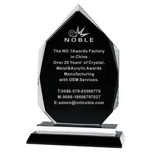 High Quality Crystal Diamond Plaque Custom Glass Diamond Awards