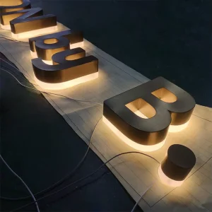High Quality Custom 3D Illuminated Metal Stainless Steel Letter Sign