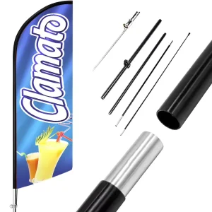 High Quality Custom Digital Printed Polyester/Nylon Feather Flags Aluminium Flagpoles Durable Beach Banners for Promotions