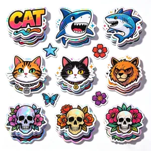 High Quality Custom Printing Vinyl Stickers Custom Die Cut Cool Vinyl Sticker Dog Stickers Color
