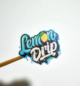 High Quality Custom Self Adhesive Clear BOPP Shiny Star Lemonade Cup Brand logo Holographic Stickers Die Cut Stickers
