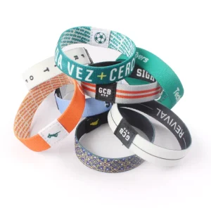 High Quality Fashion Polyester Fabric Elastic Wristband and Bracelet for Advertising Event