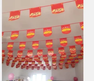 High Quality Fiberglass Flagpole Custom Vinyl Waterproof Bunting and String Flag Party Pennant Banner Hanging Pennant