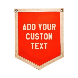High Quality Hanging Promotional Advertising Full Color Customized School College Triangle Felt Pennant Flag