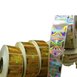 High Quality Hologram Running Numbers Round Glitter Decal Sticker in Roll Free Sample PET Material Anti-Counterfeit Labels