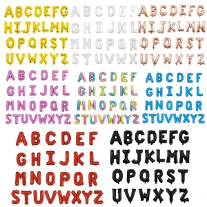 High Quality Large 16 Inch Alphabet Foil Balloon Party Items and Decoration Supplies Aluminum Mylar Letter Shaped Balloon