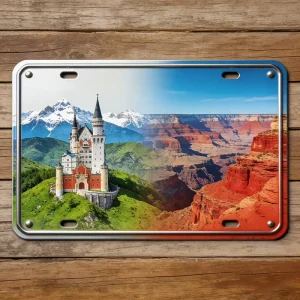 High Quality Manufacturer Custom Print Embossed Reflective Car Plates Aluminum Car Number License Plate