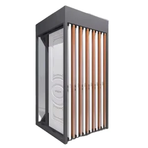 High Quality Multi Function Stylish Floor Model Sliding Metal Wooden Door Display Rack Stand for Shop Store Storefront Showroom