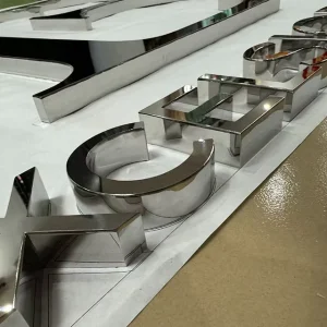 High Quality Polished Stainless Steel Letters Chrome Brushed Mirror Finish Customizable Size Wall Mount Decoration Companies