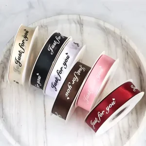 High Quality Popular 100% Cotton Printed Satin Ribbon Floral Soft Woven Eco Friendly Valentine’s Day Decoration Ribbon