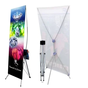 High Quality Reusable X Stand Banner Display with Vinyl Banners and Custom Color for Exhibitions and Advertising