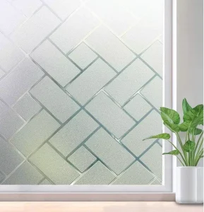 High Quality Static Cling Privacy Window Film 3D Laser Color Pattern Decorative Glass Sticker