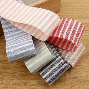 High Quality Striped Ribbon Butterfly Clip Raw Material Gift Wrap Ribbon Headdress Decoration