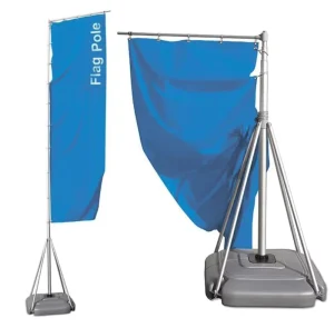 High Quality Telescopic Flag Banner 5M Giant Flag Pole with Water Base