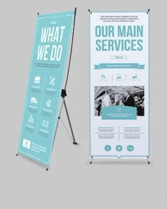 High Quality Vinyl X Banner Display Stand for Indoor Advertising Weatherproof & Stand-Alone B