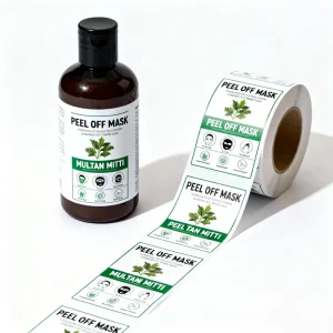High Quality Waterproof Metallic Custom Printing Labels Roll Sticker Logo Skincare Bottle Gold Foil PVC Stickers Packaging Label