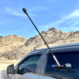 High Stability Suction Cup Flagpole Stand Universal Adjustment Cross Shaft for Outdoor Use