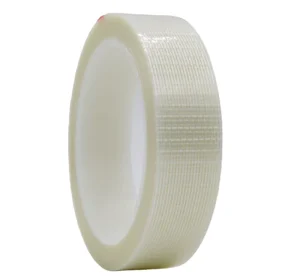 High Viscosity Single sided PET Film Backed Fiberglass Mesh reinforced Tape for Foam Material Fixed Lamination
