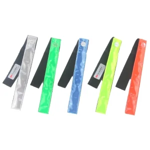 High Visibility Customized Printing Safety PVC Slap Reflective Snap Band Armbands for Running