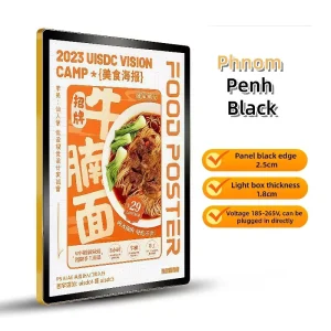 High brightness Diode Lamp Advertising Light Box Ultra thin Magnetic Aluminum Frame Restaurant Menu Light Box