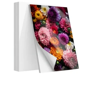 High gloss Adhesive Photo Paper A4 A6 A5 Sizes 135g 150g 180g Inkjet Printing Stickers 5″ & 6″ Model BJA4 21 50 Sheets Pack