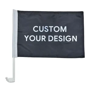 High quality Car Flag Custom Blank Sublimation 100% Polyester Digital Printing 12×18 Commercial Car Window Flags