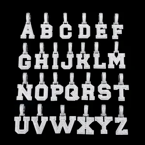 Hip Hop GRA Silver 925 Moissanite Jewelry Single Letter Pendant in Stock