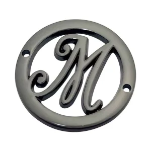 Hollow Letter Brand Label Clothing Logos Gold Plated Alloy Swimwear Accessories Metal Tags for Coat