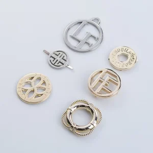 Hollow Metal Letter Tags Name Plates Gold Plated Custom Logo Waterproof Durable for Leather Bags Crafts