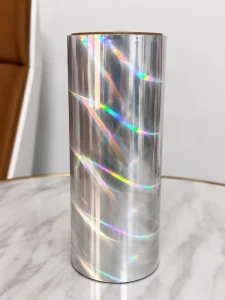 Holographic BOPP Film Rainbow Laser Lamination Film High Gloss Jumbo Roll for Cake Box Packaging Printing
