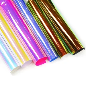 Holographic Chrome Glossy Rainbow DIY Craft Self Adhesive Sticker Film with UV and Water Resistance