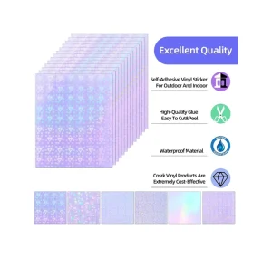 Holographic Glossy Cold Lamination White Film for Photo Transparent Pvc Roll Cold Laminating Film Top Printing Materials