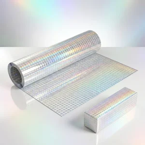 Holographic Hot Stamping Foil Rolls Cold Foil Silver Foil Hot Foil Stamping Holographic Lamination Film for Cosmetic Gift Box