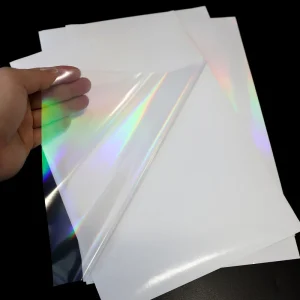 Holographic Overlay Film A4 Lamination Vinyl Sheet Cold Holographic Star Self Adhesive Transparent Holographic Lamination Film