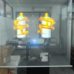 Holographic Projection Film Transparent Rear Projection Glass Window Film Advertising Displays 3D Stereoscopic Imaging 16:9
