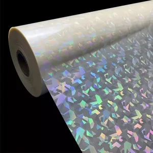 Holographic Rainbow Film For Lamination 3D Effect Glossy Self Adhesive Film Cold Laminating