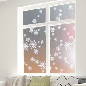 Home Decorations Creative 3D Static Window Clings Snowflake Window Decals Christmas UV Protection Glass Static Film Sticker