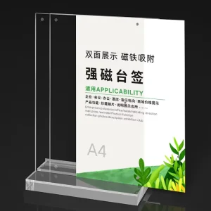 Home Store Table Top T Shaped Sign Holder Photo Frame Acrylic Table Menu Sign Holder Clear Acrylic Display Stand
