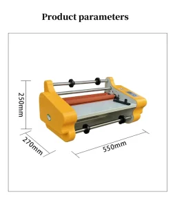 Hot Cold Laminator Roll Laminating Machine Thermal Film Laminator Single Double Sided Lamination Temperature Control