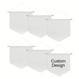 Hot Selling Canvas Home Wall Decoration Custom Printing Low MOQ Hanging Display Banner Pennant Flag Advertising Banner