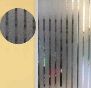 Hot Selling Frosted Stripe Static Cling Decorative Window Film Transparent Window Glass Films for Office home Decoration
